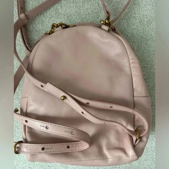Aritzia soft pink leather  mini backpack - Picture 9 of 12